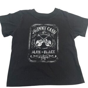 Johnny Cash Black Graphic Kids Tee